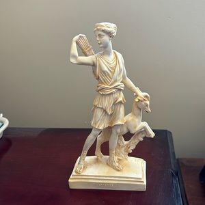 Takis Hellas original alabaster copies. Artemis statue.